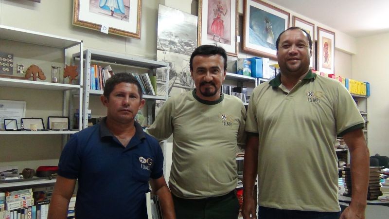 Antônio Bentes, Olímpio Guarany e Paulo - Equipe da produtora de documentários OG Brasil